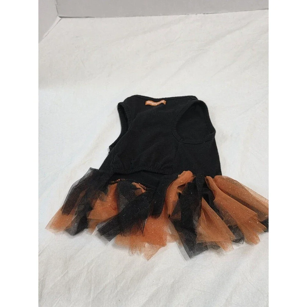Simply Dog Halloween Jack O Lantern Orange\Black Dog Dress Size Med